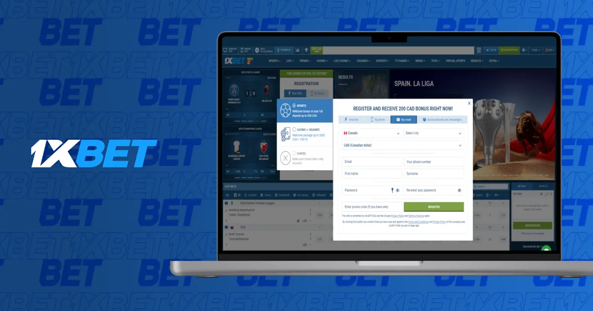 Guide d'inscription 1xBet